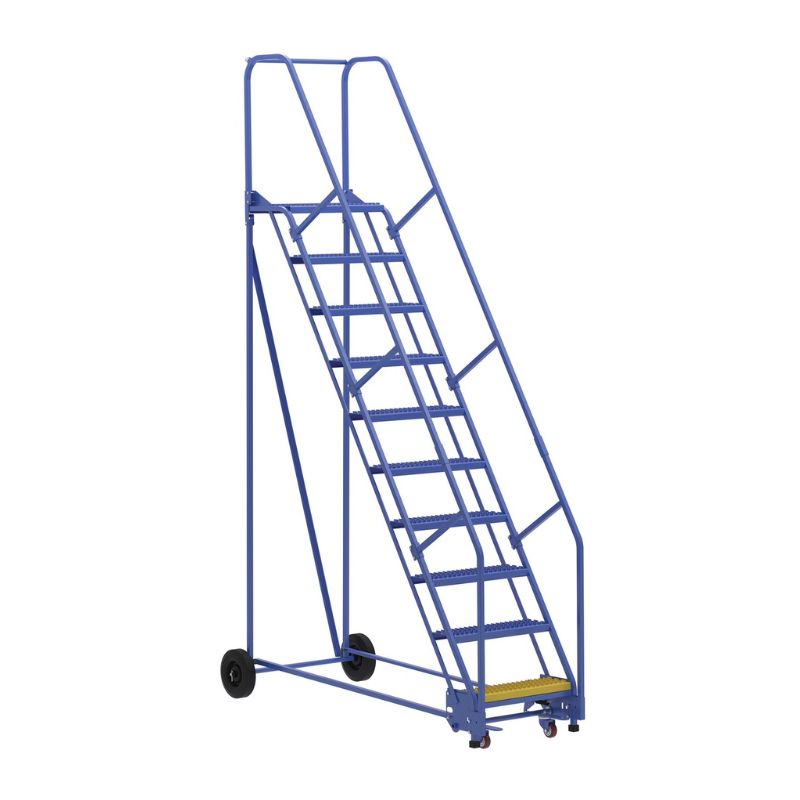 Vestil LAD-10-14-G Steel Rolling Warehouse Ladder