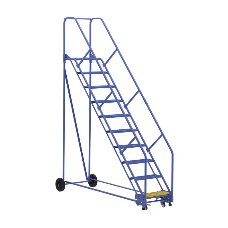 Vestil LAD-10-14-P-EZ Steel Rolling Warehouse Ladder