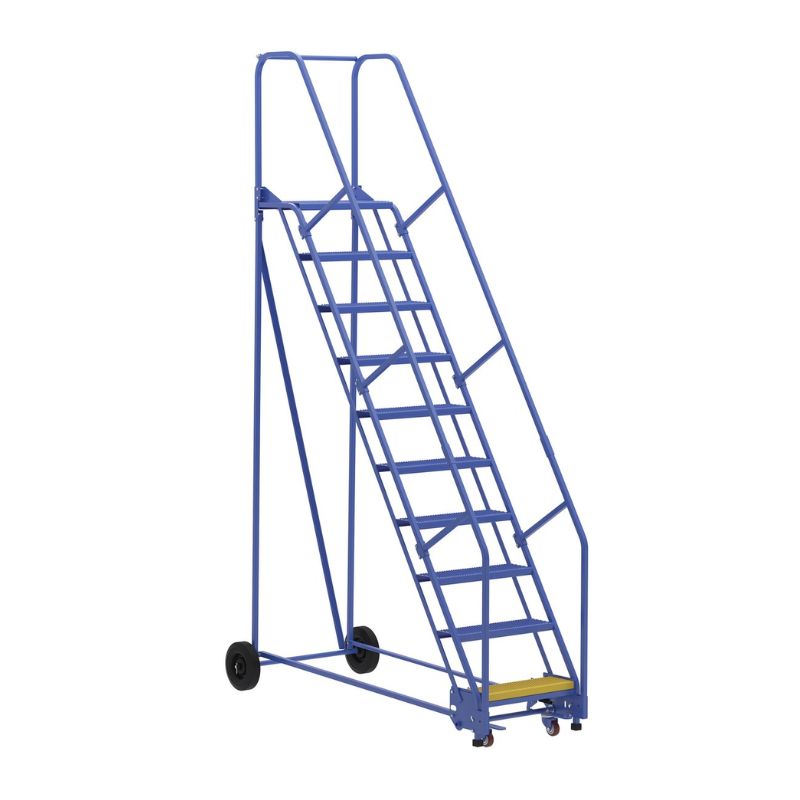 Vestil LAD-10-14-P Steel Rolling Warehouse Ladder