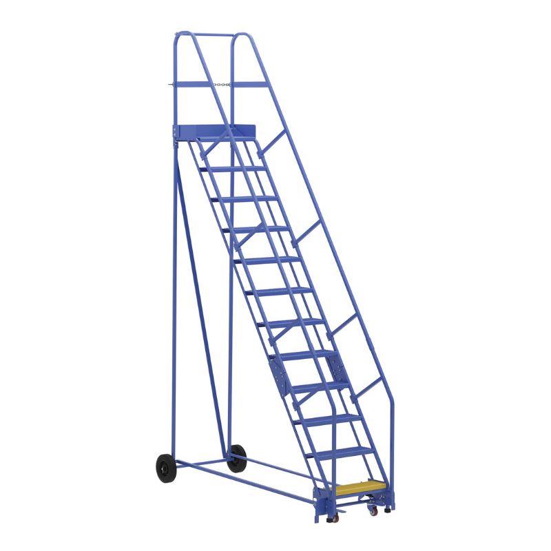 Vestil LAD-12-14-P Steel Rolling Warehouse Ladder