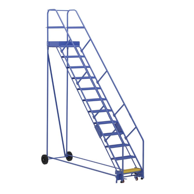Vestil LAD-12-21-G-EZ Steel Rolling Warehouse Ladder