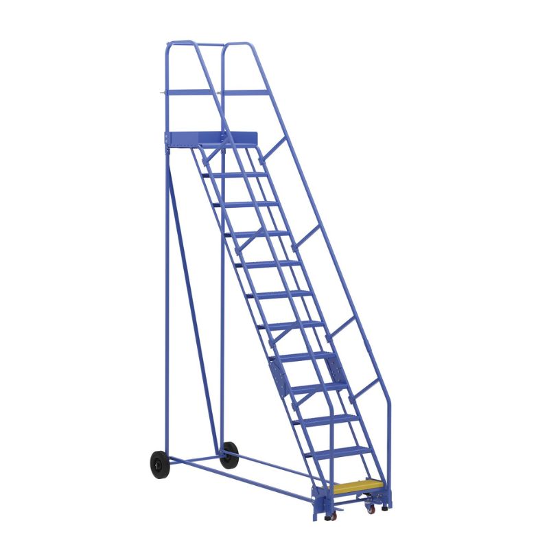 Vestil LAD-12-21-P Steel Rolling Warehouse Ladder