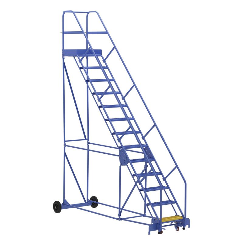 Vestil LAD-13-21-G-EZ Steel Rolling Warehouse Ladder