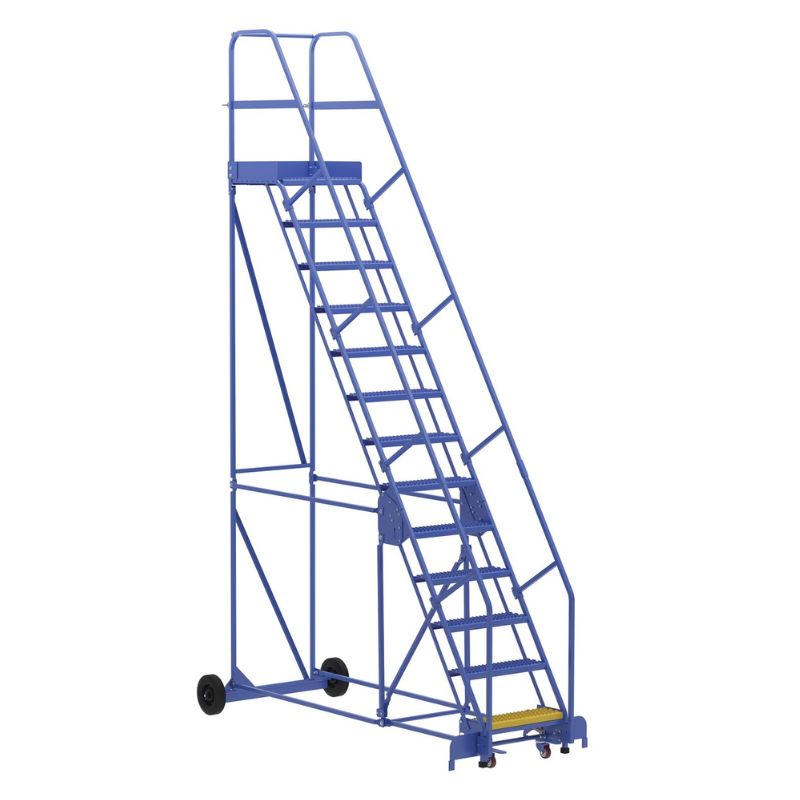 Vestil LAD-13-21-G Steel Rolling Warehouse Ladder