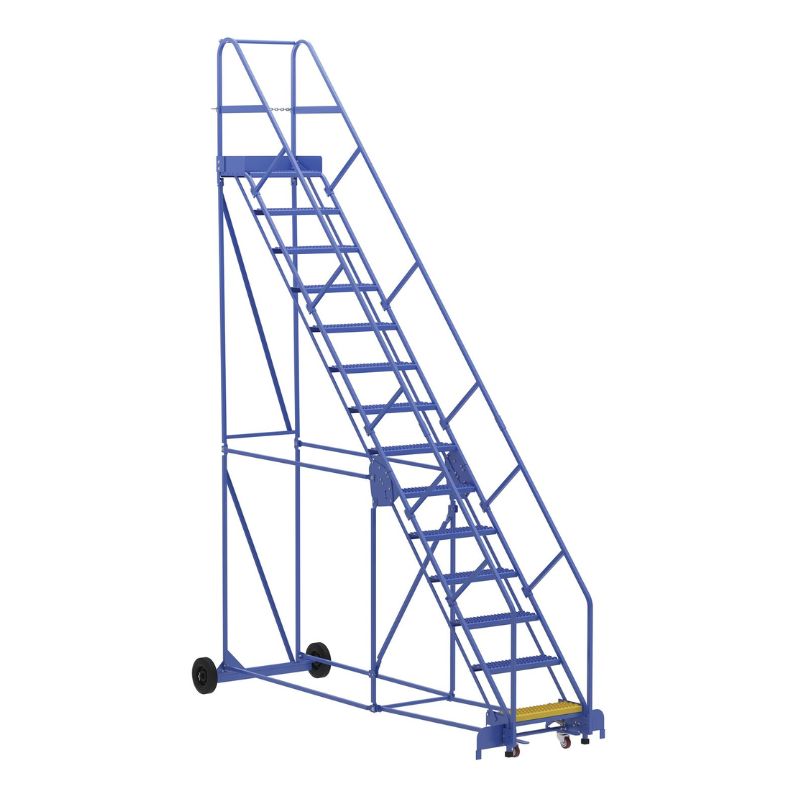 Vestil LAD-14-14-P-EZ Steel Rolling Warehouse Ladder