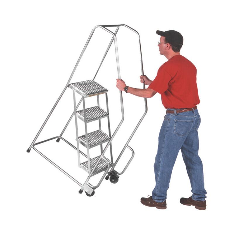 Ballymore A3SH-TR Tilt and Roll 3-Step Aluminum Rolling Safety Ladder