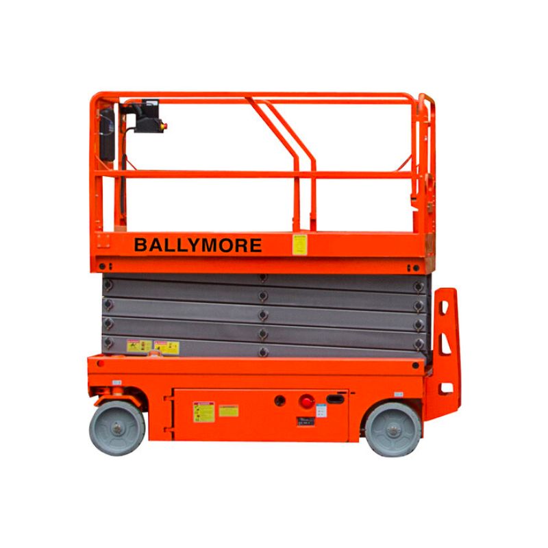 Ballymore DSL-32 Battery-Powered Drivable Compact Scissor Lift with Roll-Out Cantilevered Platform