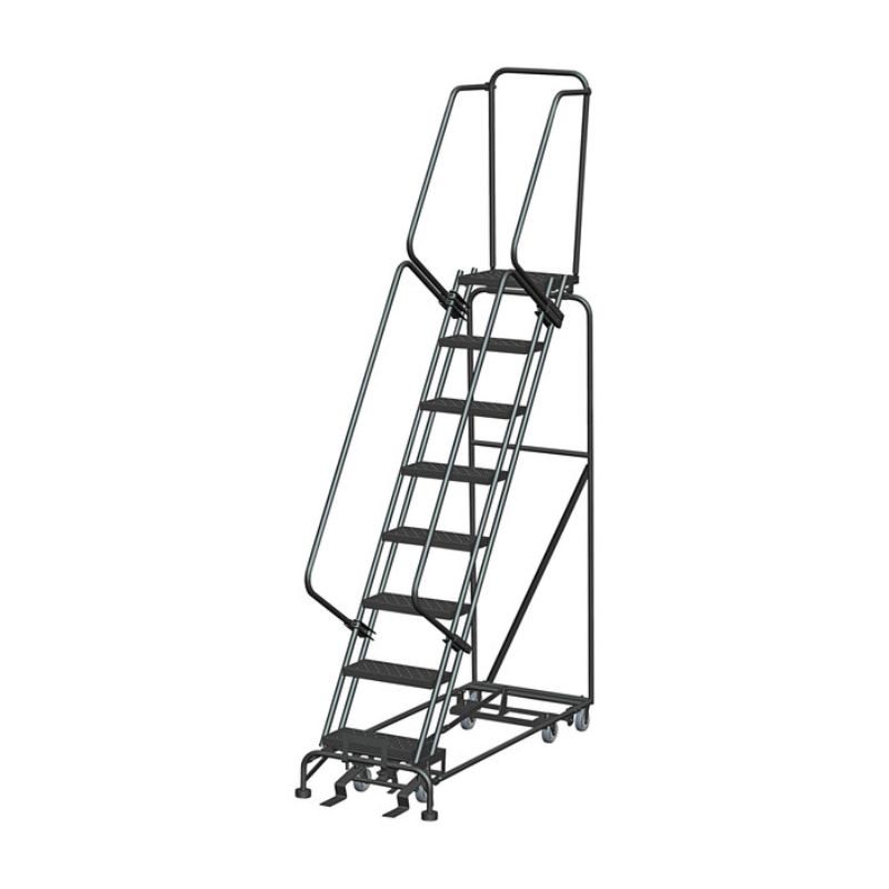 Ballymore PIP-12 12-Step Gray Steel All-Direction Rolling Safety Ladder