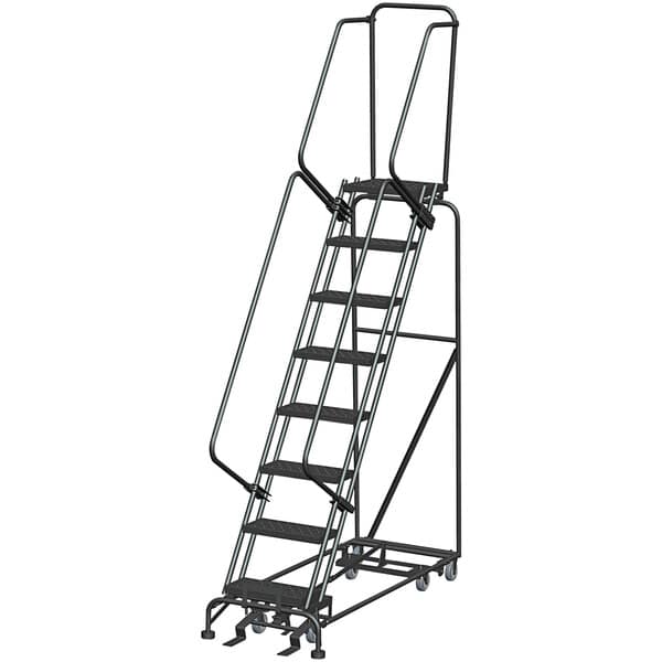 Ballymore PIP-8-32 8-Step Gray Steel All-Direction Rolling Safety Ladder