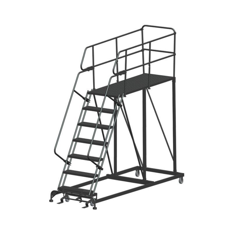 Ballymore SEP7-3672 7-Step Heavy-Duty Steel Mobile Work Platform with Handrails
