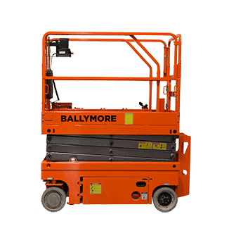 Ballymore DSL-45 Battery-Powered Drivable Compact Scissor Lift with Roll-Out Cantilevered Platform