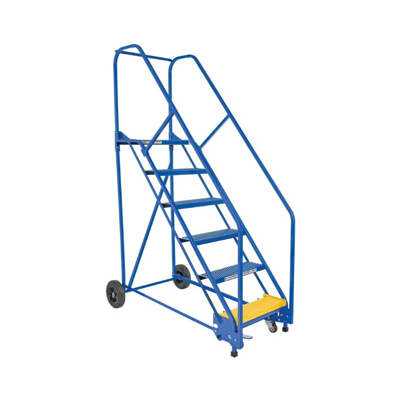 Vestil LAD-6-14-P-EZ Steel Rolling Warehouse Ladder