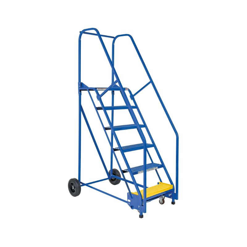 Vestil LAD-6-14-P Steel Rolling Warehouse Ladder