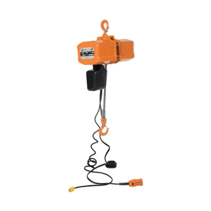 Vestil H-2000-1 Steel Economy Chain Hoist with Chain Container 1 Phase 2000 Lb. Capacity