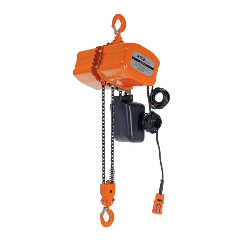 Vestil H-4000-3 Steel Economy Chain Hoist with Chain Container 3 Phase 4000 Lb. Capacity