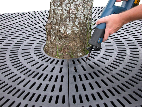 Vestil Tg-4S-F-Bk 100% Recycled Plastic Tree Grate Frame Square